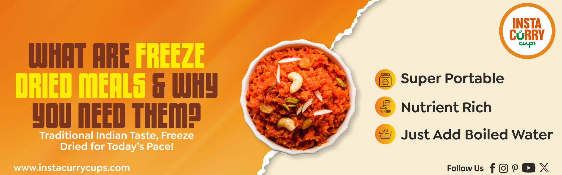 freeze-dried indian meal in USA by insta curry cups
