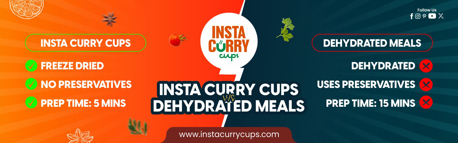 Insta Curry Cups vs. Dehydrated Meals